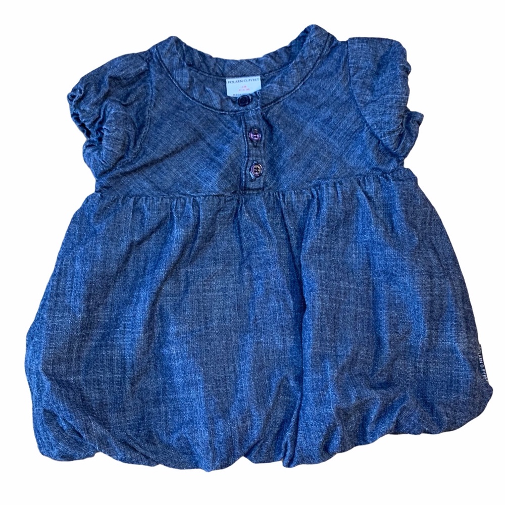 Polarn O. Pyret denim bubble dress, 4-6 months